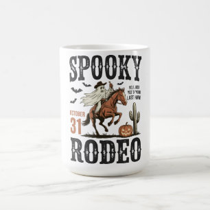 Caneca De Café Rodeio Assustador de Halloween Western