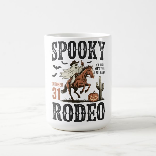 Caneca De Café Rodeio Assustador de Halloween Western (Centro)