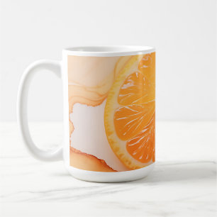 Caneca De Café Rodela de Laranja com Redemoinho de Citros