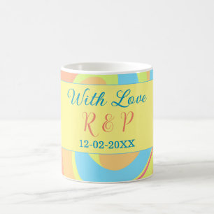 CANECA DE CAFÉ RODELA DE PASTEL RETRÔ ADICIONAR NOME LETRA DATA