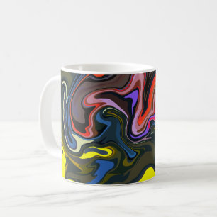 Caneca De Café Rodovalho-Abstrato Negrito com tons sujos e vibran