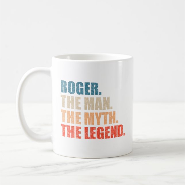 Caneca De Café Roger The Man The Myth The Legend (Esquerda)