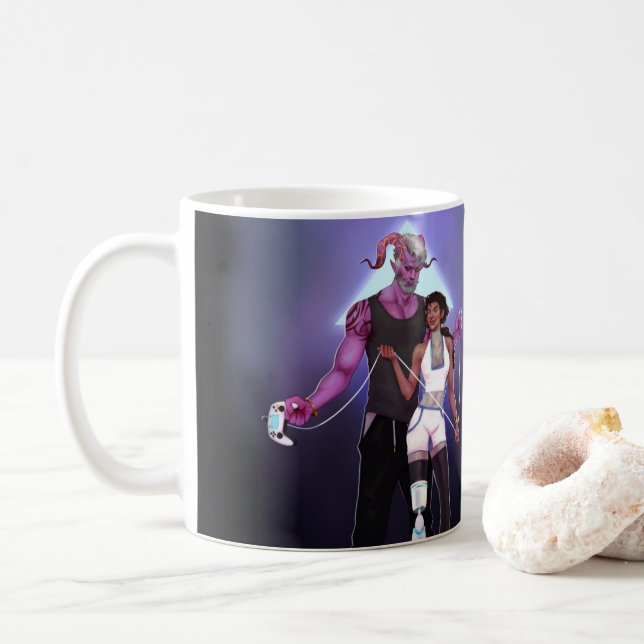 Caneca De Café Rohn e Nakia Mug (Com Donut)