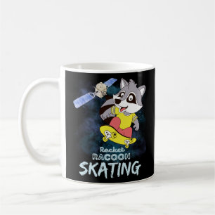 Caneca De Café Roket Racoon Skating