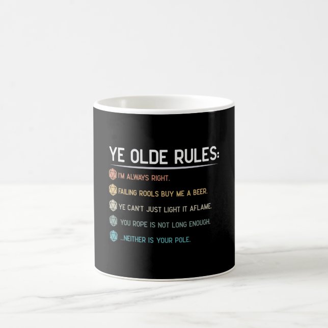 Caneca De Café Role Playing Game Rules (Centro)