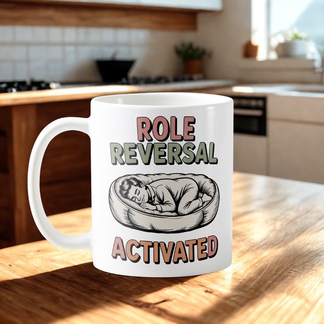 Caneca De Café Role Reversal Activated | Human-Pet Humor Design   (Criador carregado)