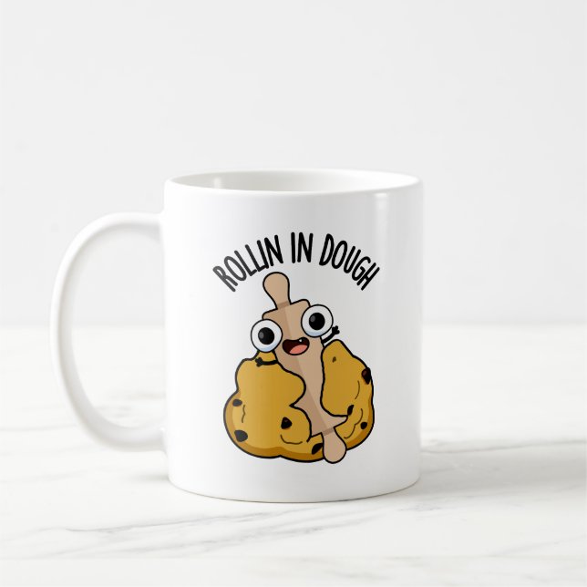 Caneca De Café Rollin Em Dough Funny Baking Pun (Esquerda)