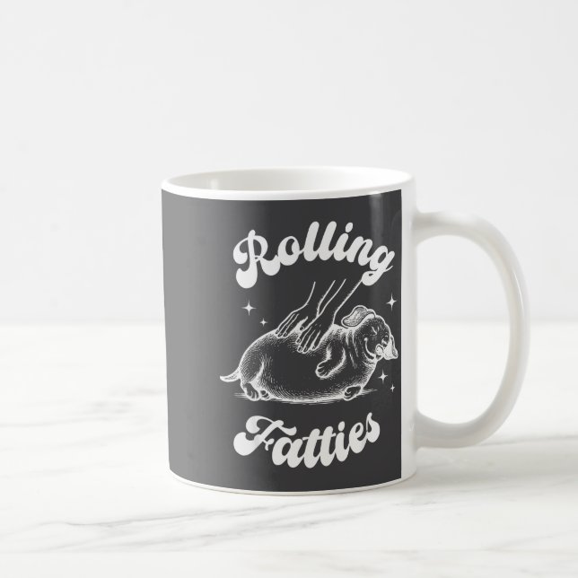 Caneca De Café Rolling Fatties Dog Dachshund Weed Wiener Dog Love (Direita)