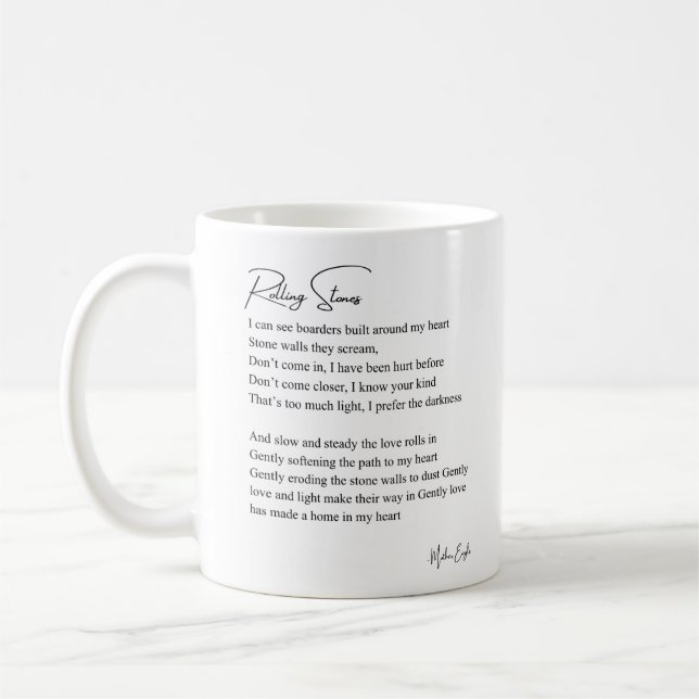 Caneca De Café Rolling Stones Shadow work poem café mug bla (Esquerda)