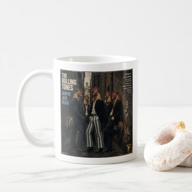 Caneca De Café Rolling Tones: uma Paródia (Com Donut)