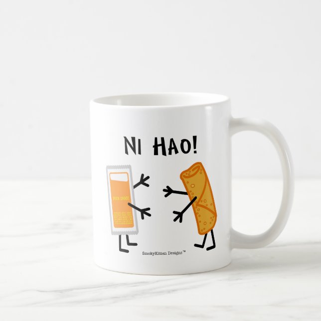 Caneca De Café Rolo de ovo & molho de pato - Ni Hao! (Direita)