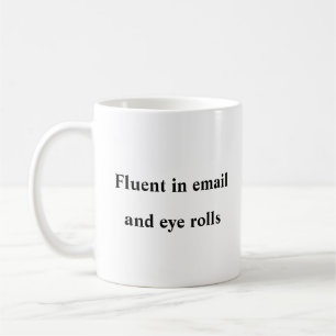 Caneca De Café Rolos de e-mail e olhos - Mug de escritório relaci