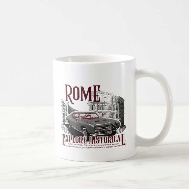 Caneca De Café Roma Antiga Colosseum , Viagem romano histórico (Direita)