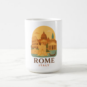 Caneca De Café Roma Antiga Itália Viagem Coliseu & Panteão