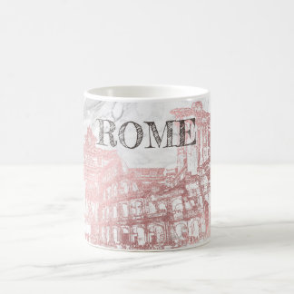CANECA DE CAFÉ ROMA, FAUX ROSA DOURADO+MARBLE VIAGEM