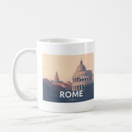 Caneca De Café Roma Itália Pastel Viagem Design