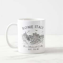 Caneca De Café Roma Itália Vintage - Temple Ruins T-Shirt