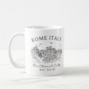 Caneca De Café Roma Itália Vintage - Temple Ruins T-Shirt