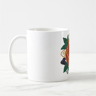 Caneca De Café Romã Morcego Abundância Arte Chinesa