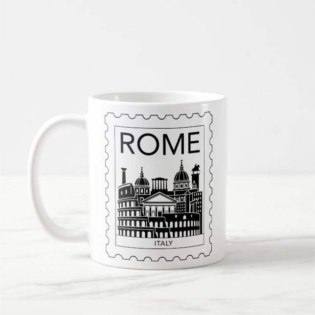 Caneca De Café Roma Souvenir Itália Cartaz (Esquerda)