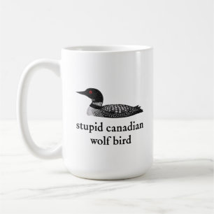 Caneca De Café Romance Boba de Lobo Canadense Idiota para Hóquei