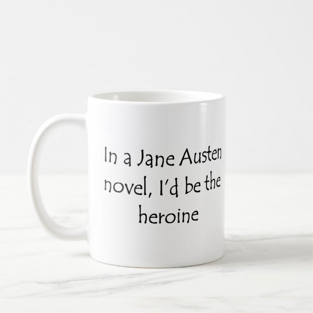 Caneca De Café romance de jane austen (Esquerda)