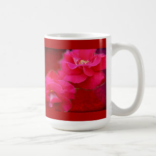 Caneca De Café Romance e Rosas vermelhas