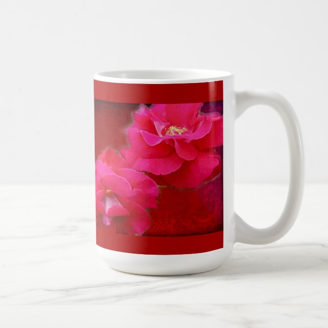 Caneca De Café Romance e Rosas vermelhas (Direita)