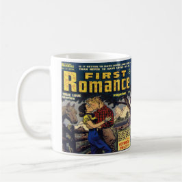Caneca De Café Romance Vintage - Design do livro de histórias em