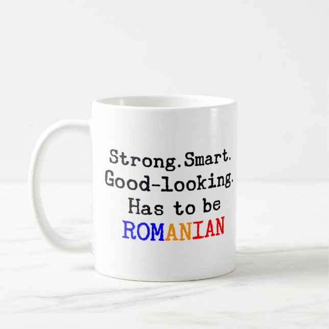 Caneca De Café romanian strong (Esquerda)