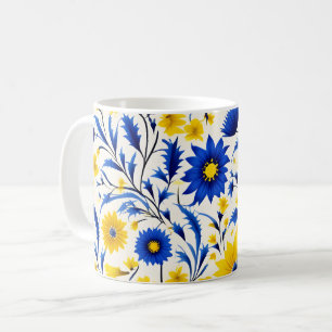 Caneca De Café Romanichel Cornflower Blue e Amarelo
