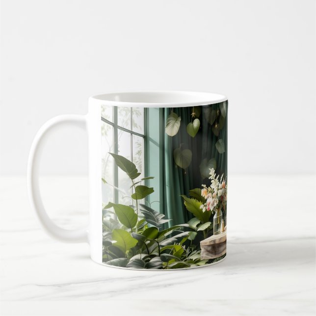 Caneca De Café Romantic Garden Landscape (Esquerda)