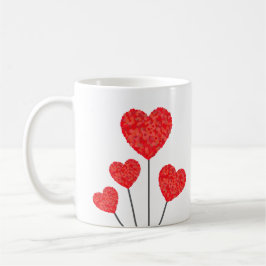 Caneca De Café Romantic Heart Balloons Mug