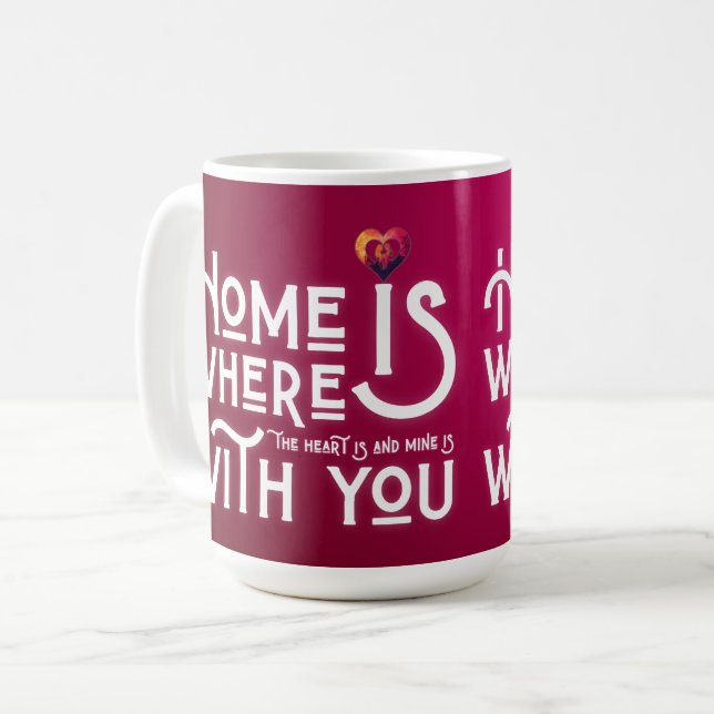 Caneca De Café Romantic Soulmate Valentine's Day Two-Tone Mug (Frente Esquerda)