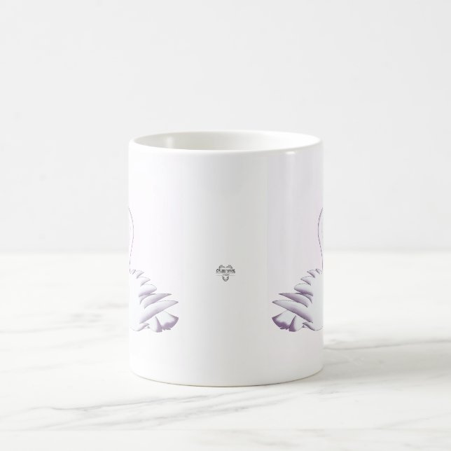 Caneca De Café Romantic Swan Love Elegant Double-Sided Mug Cup (Centro)