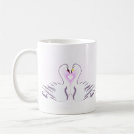 Caneca De Café Romantic Swan Love Elegant Double-Sided Mug Cup