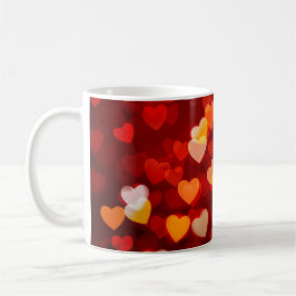 Caneca De Café Romantic Valentine Heart Pattern