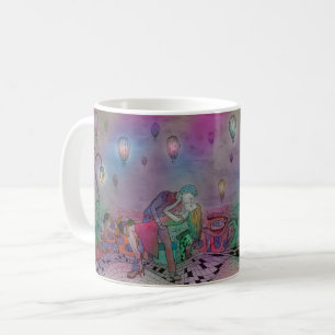 Caneca De Café Romântica Amantes Beijo - Cidade do Amor Eterno