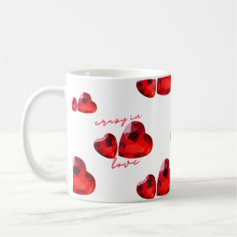 Caneca De Café Romântica Cã de Amor Cardíaco 3D