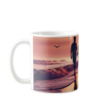Romântica Mug Sunset Beach - Casal Silhouettet Mug