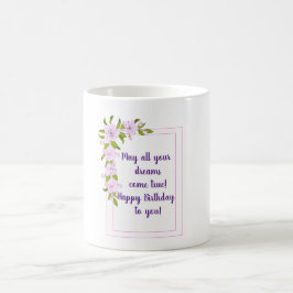 Caneca De Café Românticas flores de árvore de maçã aniversário Mi