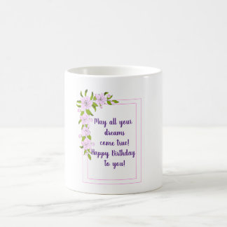Caneca De Café Românticas flores de árvore de maçã aniversário Mi