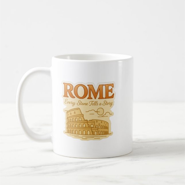 Caneca De Café Rome - Every Stone Tells a Story (Esquerda)