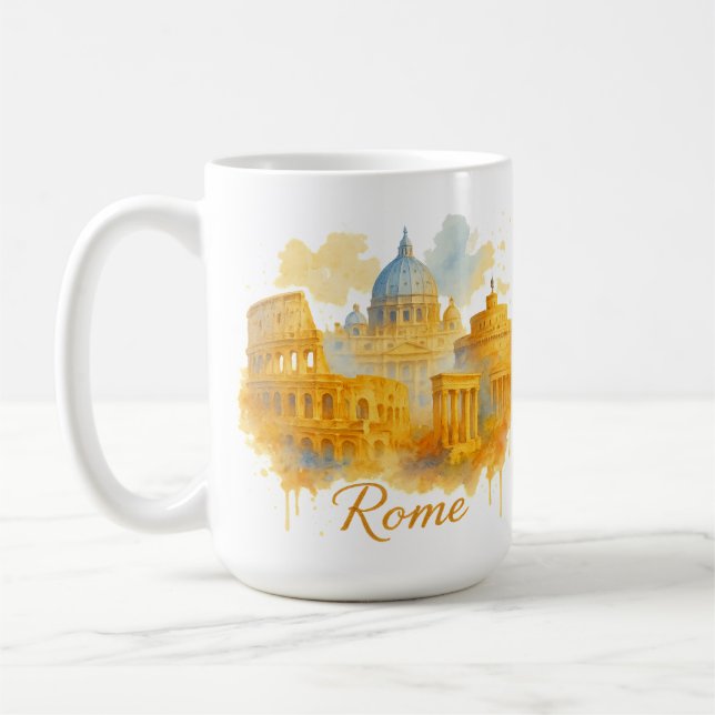 Caneca De Café Rome Neon Estilo de Rua Pop-Art (Esquerda)