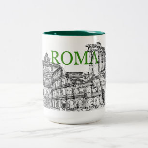 caneca de café rome viagem souvenir