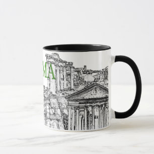 caneca de café rome viagem souvenir - Personaliza