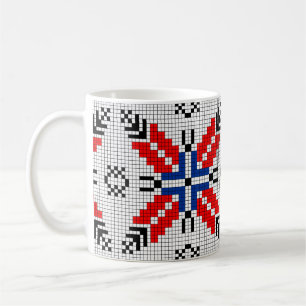 Caneca De Café romênia folk motif símbolo tradicional étnico