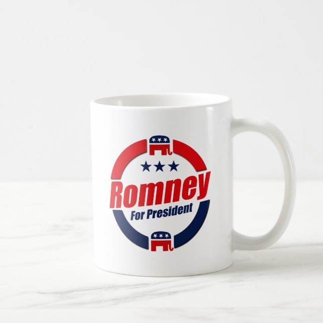 Caneca De Café ROMNEY PARA o PRESIDENTE (republicano) (Direita)