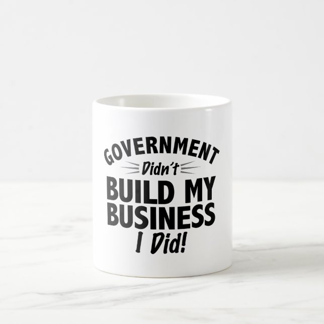 Caneca De Café Romney Ryan - o governo não construiu meu negócio (Centro)