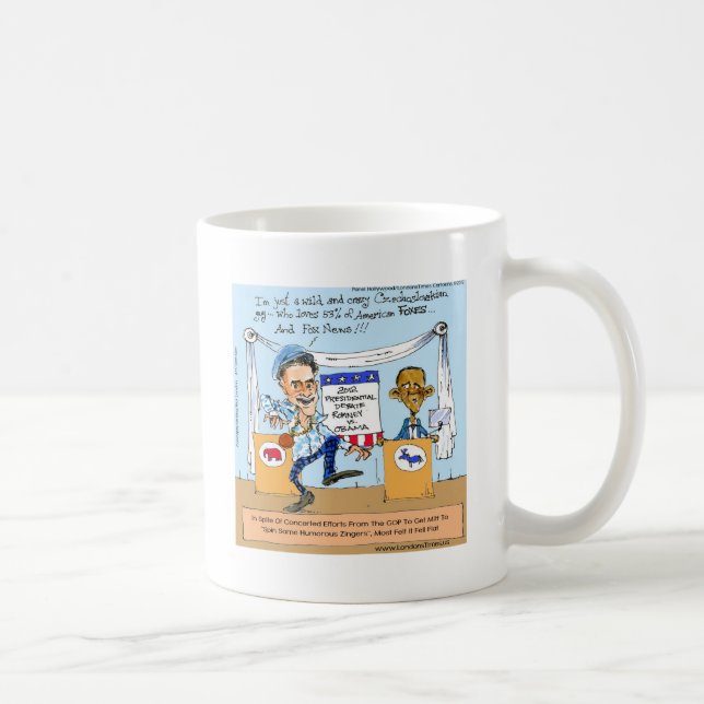 Caneca De Café Romney Tenta Zingers em Obama Engraçados Presentes (Direita)